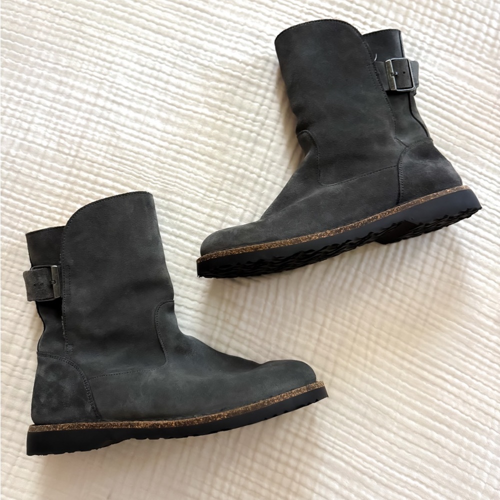 Birkenstock Uppsala Shearling Buckle Suede Boots